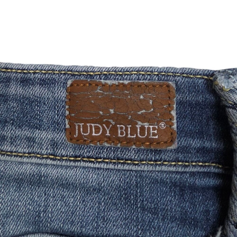 Judy Blue‎ Shauna Bootcut Jeans Womens 30 Mid Rise Braided Belt Loop - Picture 9 of 12